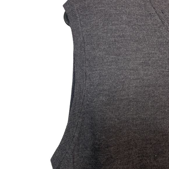 VALDA Toscano Charcoal Gray Wool Men's Sweater Vest XL Preppy Grandpacore Italy - Picture 11 of 16